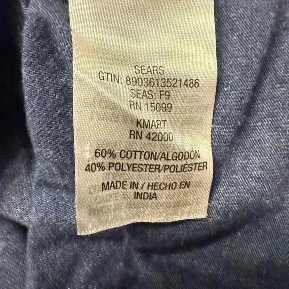 Outdoor Life Mens blue shirt with  Raglan Sleeves in gray size Large - Picture 6 of 9